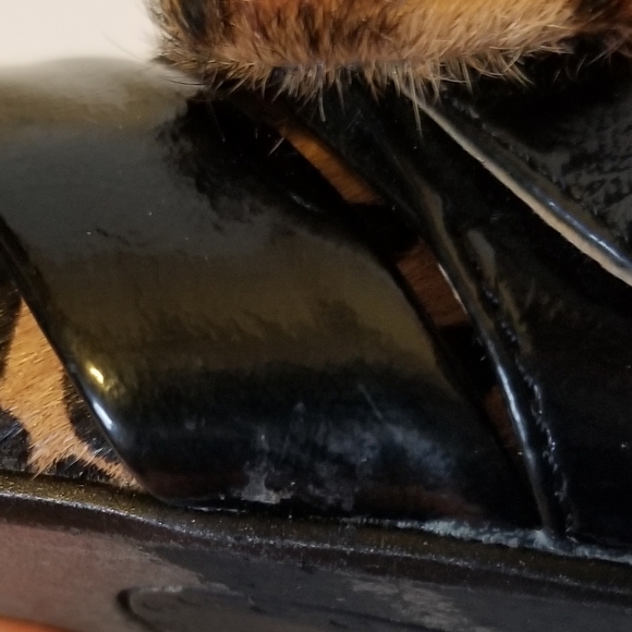 Naughty Monkey Animal Print Fur heels size 8 - Picture 10 of 10